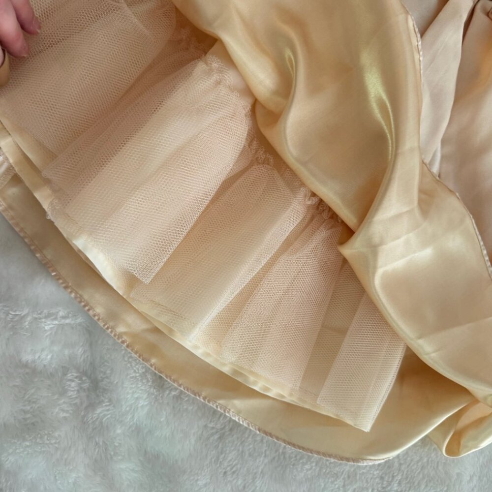 Edgehill Collection Ivory Satin Formal Dress With Full Petticoat Size 3T - Picture 6 of 15